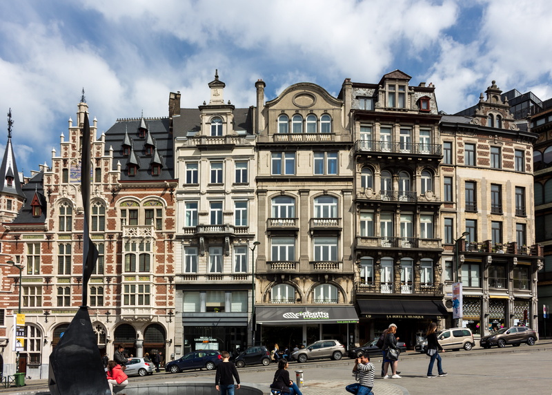 belgium, group of people, location, belgique, 4K, street, bruxelles, place, residential district, cityscape, urban, center, neighborhood, cloud - sky