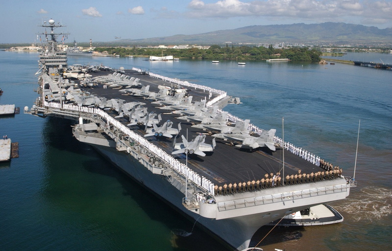 bay, outdoors, sailboat, Aircraft Carrier, nature, day, transportation, Warships, industry, USS John C. Stennis (CVN-74), built structure, architecture