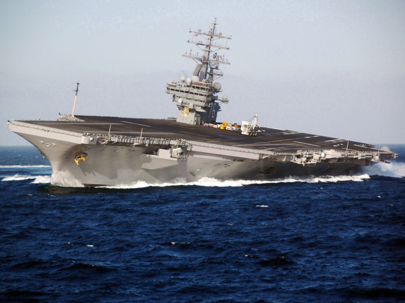 military, vehicle, USS Ronald Reagan (CVN-76), 720P, warship, aircraft carrier, ship