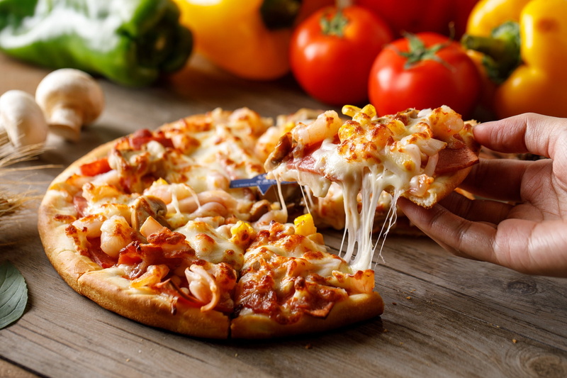 filling, cheese, pizza, 1080P