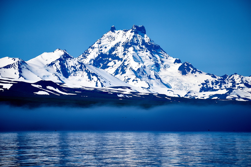 ice mountain, Aleutian Islands, landscape, photo, volcano, snow, Unimak Island, Sony ILCE-6000, Sony A6000, outdoors, E 55, lake, scenics, mountain, nature