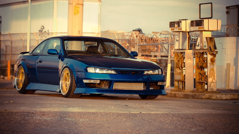 hd, gas, silvia, blue, 1080P, coupe, station, cars, nissan