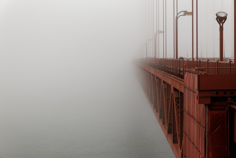 Californie, golden, ARCHITECTURE, San Francisco, mystery, brouillard, suspension, California, nowhere, mood, ambiance, gate, 5K, photography, atmosphere