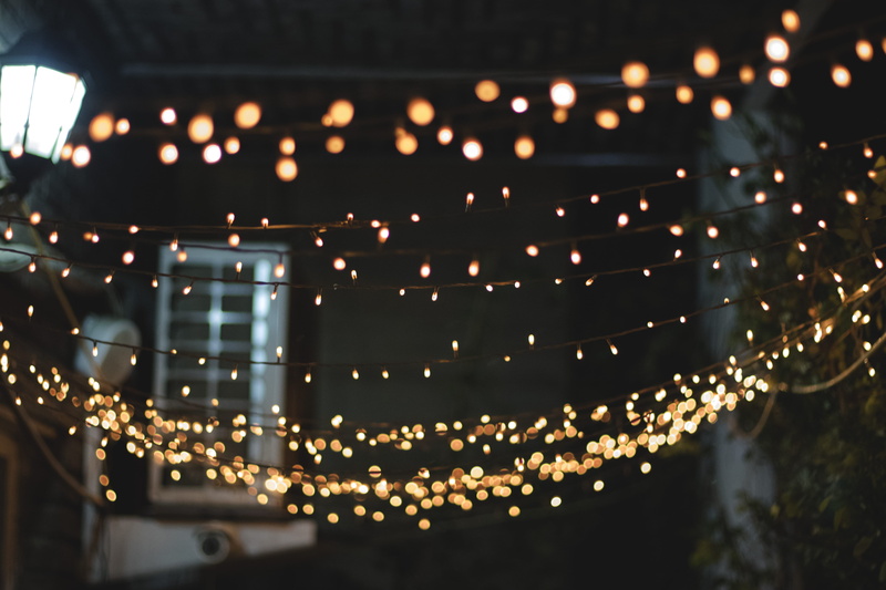 yellow, 5K, string, festival, event, light, no people, nighttime, lighted, street, lighting equipment, holiday, building exterior, illuminated, lights