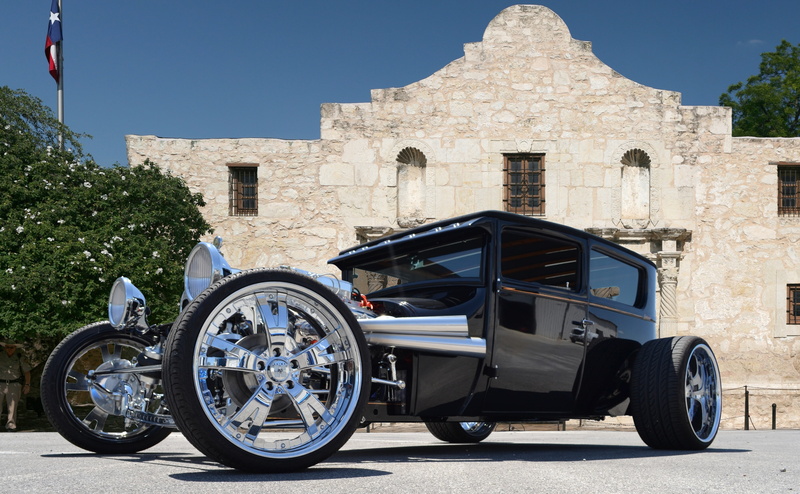 ratrod, land vehicle, black, old, street, vintage, 4K, nature, history, rod, building exterior, outdoors, hotrod, texas, hot, mode of transportation, stationary