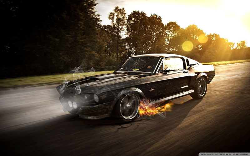mustang, gt, ford, fastback, 1080P, car, black, cars, muscle