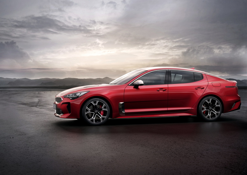 Stinger GT, profile, Kia, 4K, the five-door, red, Stinger, fastback