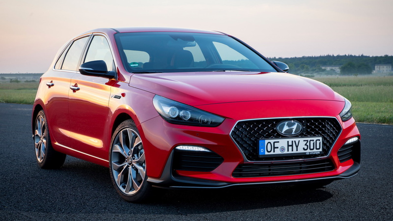 Red Car, Hyundai i30 N Line, 1080P, Hyundai i30, Hatchback, Car, Hyundai, Small-Sized Car
