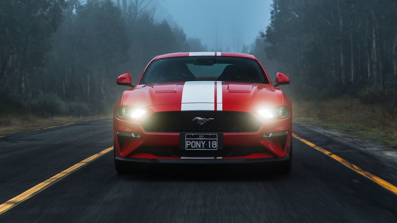 Fastback, Mustang GT, 4K, front view, Ford, 2018