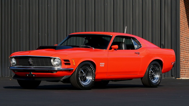 720P, ford, mustang, orange, fastback, cars, 1970, boss, 429