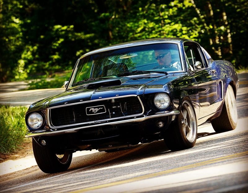 retro styled, car, motor vehicle, silver colored, old, classic mustang, outdoors, no people, vintage car, headlight, road, mode of transportation, tree
