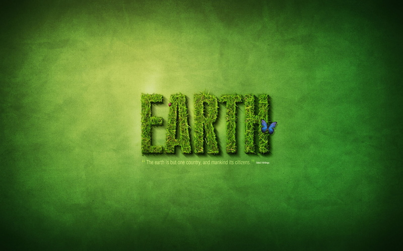 art, typography, minimalistic, 2K, space, grass, Earth, planets, text, Green, hd