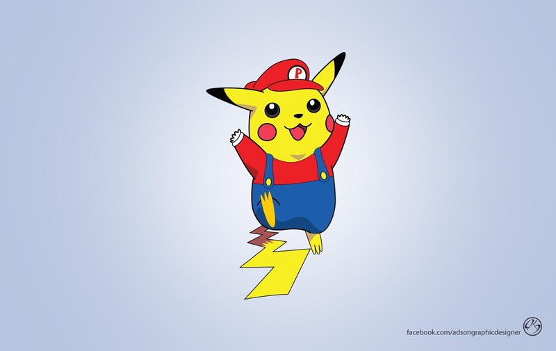 hd, bros, pokemon, Pikachu, 720P, Super Mario, art, video, games, nintendo, mario, super