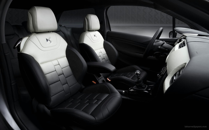 2009, car, ds, black, interior, citroen, concept, inside, cars, 1080P, bucket, seat, white