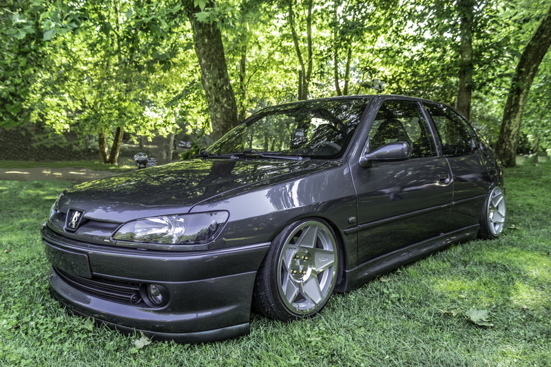 forest, no people, land, grass, front angle view, grey cars, tree trunk, outdoors, growth, transportation, plant, French Cars, 5K, day, green color, land vehicle