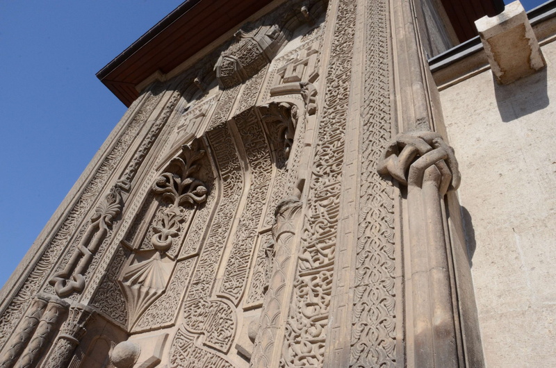 travel destinations, belief, art and craft, architecture, religion, day, ornate, oldschool, konya, bas relief, architect, ince minareli medrese, the past
