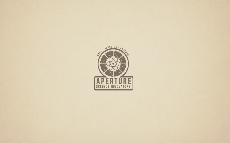 1080P, logos, video, portal, laboratories, games, aperture, vintage, minimalistic, portals, oldschool