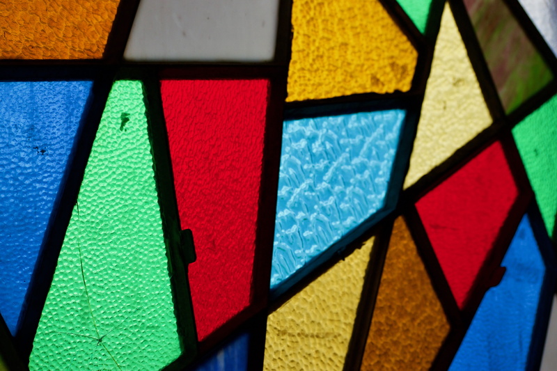 vibrant color, shape, oldschool, agua prieta, variation, 1970s, stained glass, studio shot, large group of objects, close-up, design, no people, retro