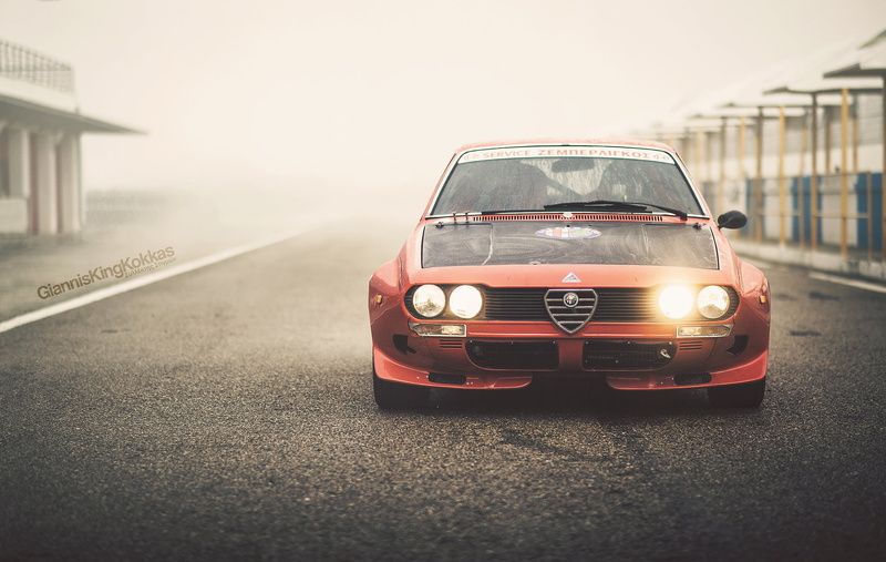 red, asphalt, side View, vintage, 1974, 2000GT, engine, new, shiny, romeo, alfa, driving, vehicle Door, headlight, nature, By Giannis andquot;KINGandquot; Kokkas