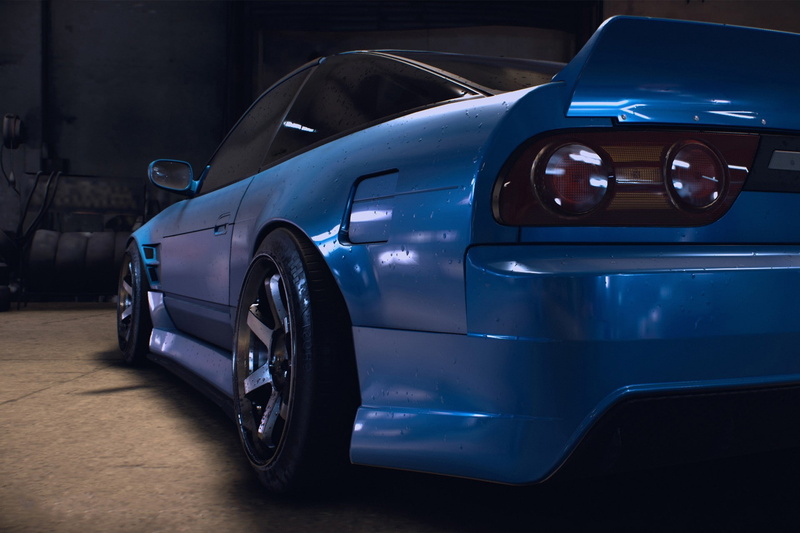 car, Nissan, travel, number, 2015, street, video games, illuminated, day, Rocket Bunny, reflection, city, mode of transportation, transportation, parking garage