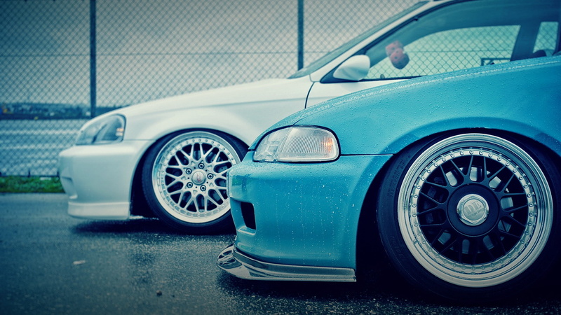 1080P, hd, jdm, water, cars, drops, honda, civic