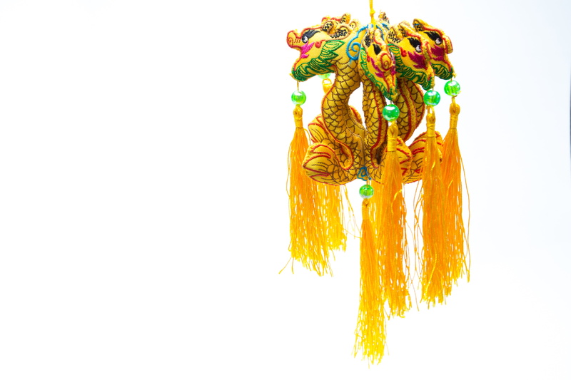 animal representation, trim, colorful, decoration, eastern, ornate, representation, performance, chinese dragon, white background, craft, indoors, air freshener