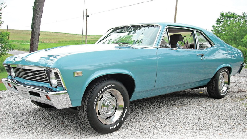 nova, chevrolet, 1080P, 1968, teal