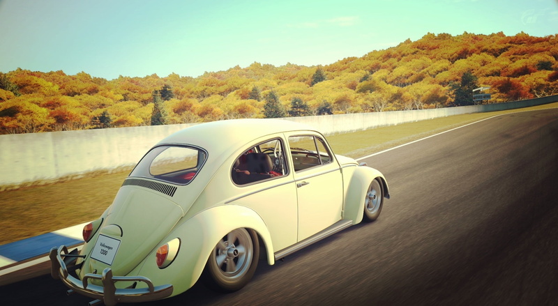 fusca, coupe, car, travel, Volkswagen, transportation, change, motion, Racing, outdoors, Gran Turismo, day, autumn, Games, turismo, road, nature, motor vehicle