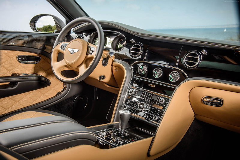 Flying B, Bentley Mulsanne, metallic, 2K, Bentley, leather, luxury cars, 2015 Detroit Auto Show. NAIAS, interior