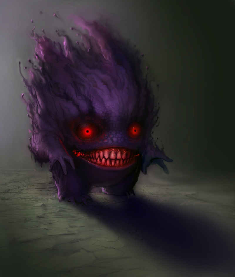 hd, anime, Gengar, x, alternative, art, pokemon, 2K