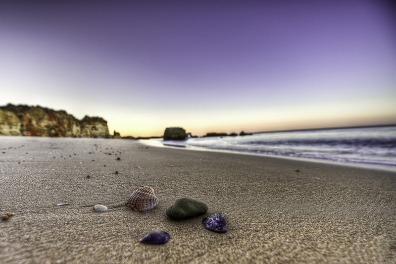 rock - Object, sand, sun, color Image, horizon, landscapes, 1080P, travel Destinations, outdoors, pebble, stone - Object, sea, beaches, sunset, wave, sky