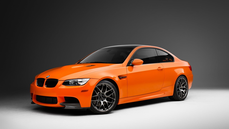 copy space, wheel, orange color, land vehicle, orange cars, BMW, 1080P, gray, car, luxury, black background, wealth, transportation, mode of transportation