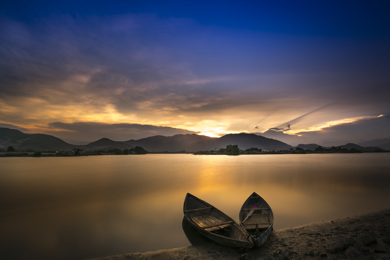 sunset, transportation, light, travel, old, mountain, nautical vessel, no people, outdoor, travel destinations, fishing, beauty in nature, wood, lake, winter