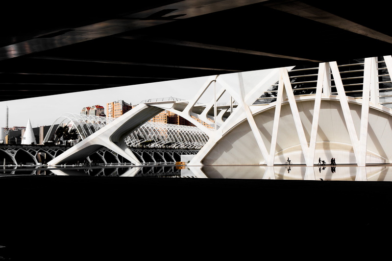 buildings, connection, valencium, white, screengrab, luxury, bridge - man made structure, people, photography, modern, bridge, 5K, architecture, callatrava