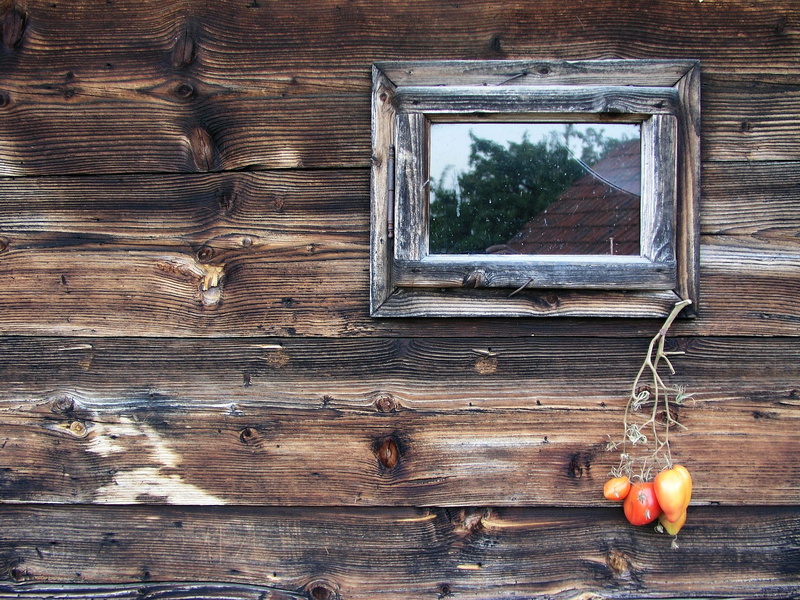 window, wood - material, food and drink, decoration, Cottage, built structure, texture, rustic, mirror, no people, building, fruit, wood, Wall, outdoors