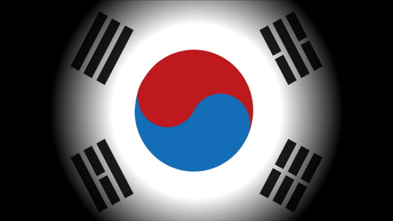 blue, flag, creativity, Taegeukgi, glowing, black background, studio shot, black, no people, shape, white color, symbol, South Korea, geometric shape, sign