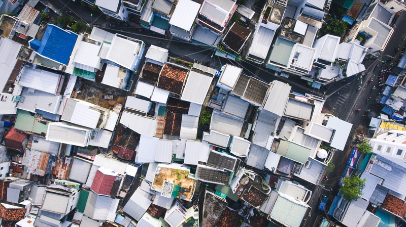 moped, photo, building exterior, built structure, rooftop, asium, eye, 4K, city, crowded, apartment, crowd, southeast asium, roof, house, full frame, street