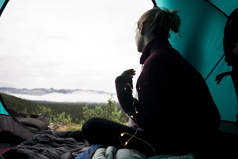 human, 5K, furniture, relaxation, three quarter length, inside, tent, discover, nature, trip, leisure activity, cloud, person, forest, string light, fog