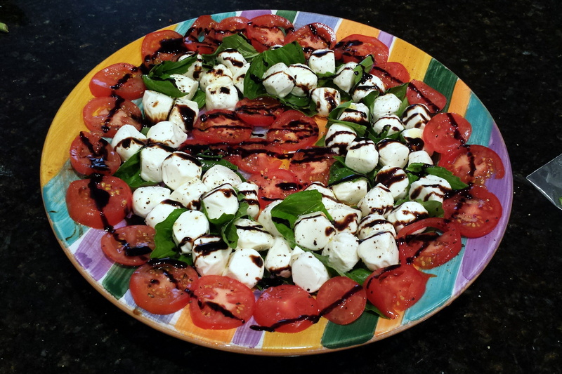 caprese salad, freshness, home, sweet, indoors, still life, healthy, cheese, serving size, chopped, garnish, bowl, healthy eating, 2K, high angle view