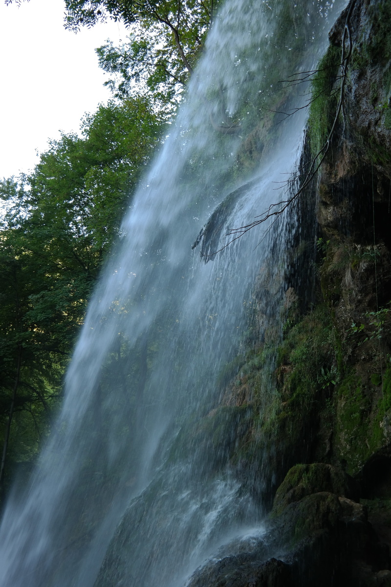 urach waterfall, rock - object, plant, solid, flowing water, drizzle, splashing, tree, no people, water, beauty in nature, scenics - nature, nature, rock