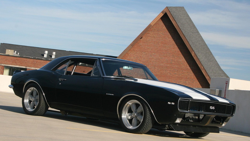 black, 1967, camaro, 1080P, classic, cars, chevy, coupe, muscle, hot, custom, white, chevrolet