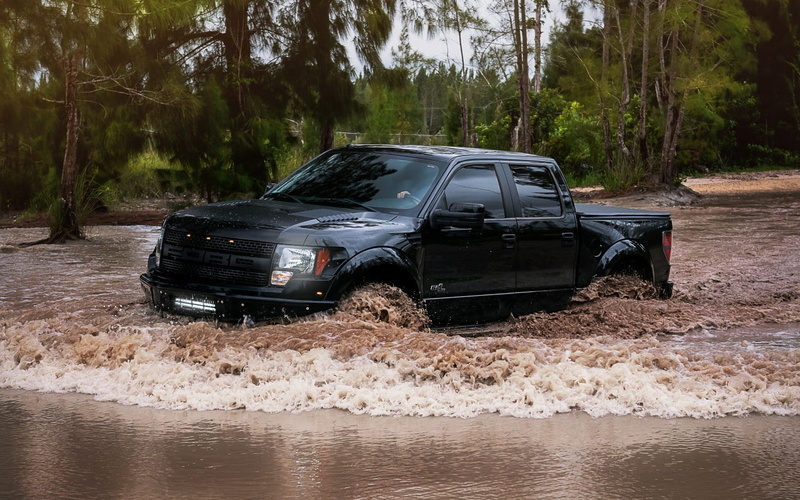 720P, cars, water, truck, hd, raptor, ford, road, off