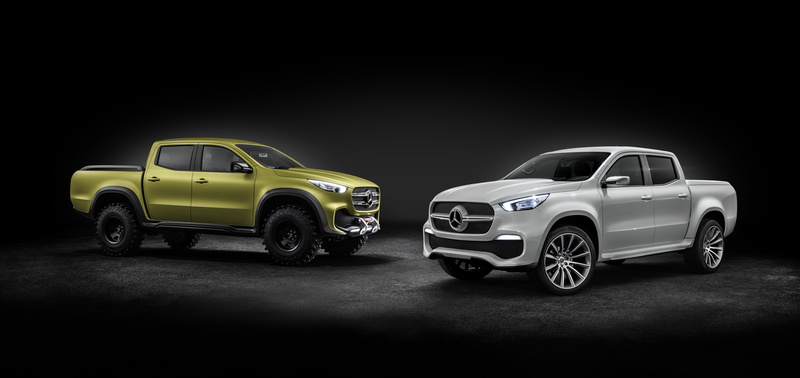 cab, benz, pickup, 2017, Mercedes Benz X Class, 8K, trucks, Concept Cars, crew, 4K, green, Pickup truck, 8K, mercedes, silver, two, illustration
