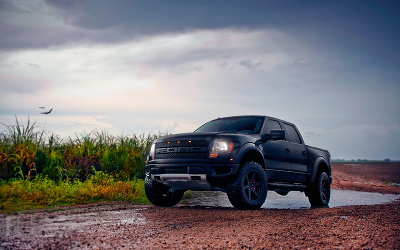 outdoors, nature, land vehicle, cloud - sky, environment, field, stationary, scenics - nature, car, sports utility vehicle, plant, no people, Ford Raptor