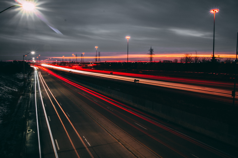 lights, cloud - sky, colorful, mississauga, street light, night, 50mm, track, shutter, high angle view, city, lights., lighting equipment, speed, slow shutter