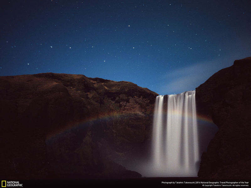 w, 1080P, water, flowing water, environment, beauty in nature, outdoors, night, sky, star - space, mountain, scenics - nature, landscape, no people, dark