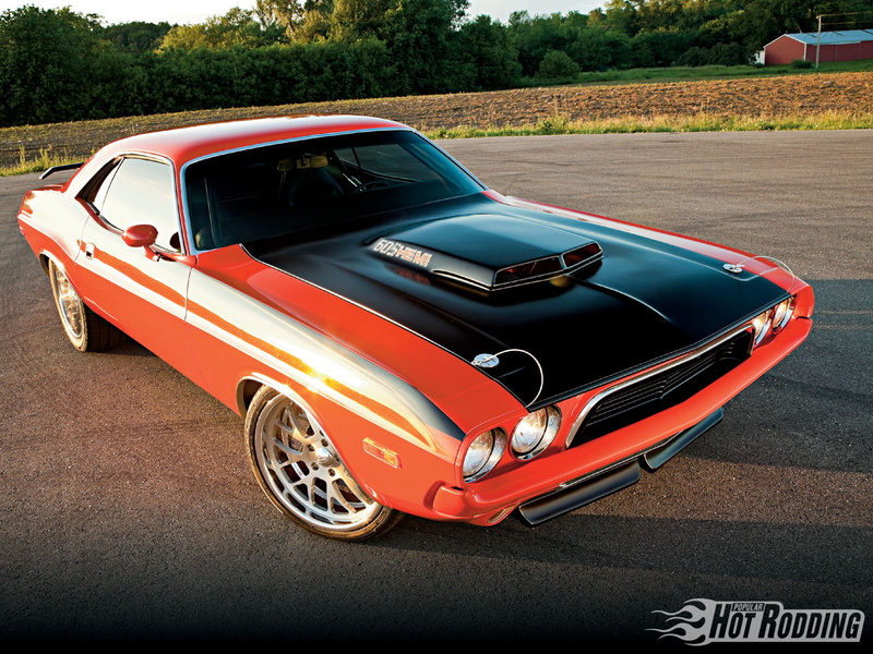 720P, rod, hot, 1973, muscle, cars, dodge, challenger