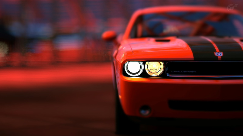 gran, vehicles, turismo, games, cars, red, challenger, 1080P, srt8, video, bull 039 s, dodge, hangar, ps3