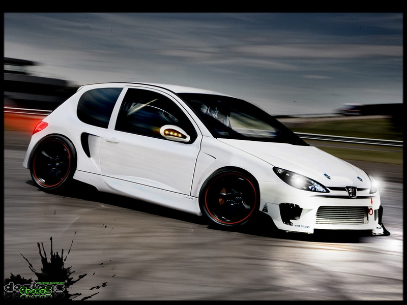 coche, frances, peugeot, 206, sport, 720P