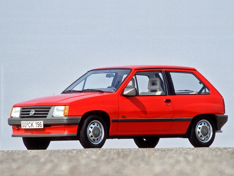 720P, opel, coche, alemania, corsa, rojo, 1982